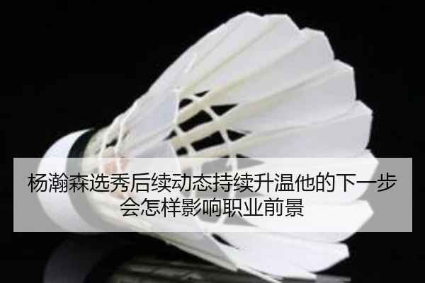 杨瀚森选秀后续动态持续升温他的下一步会怎样影响职业前景
